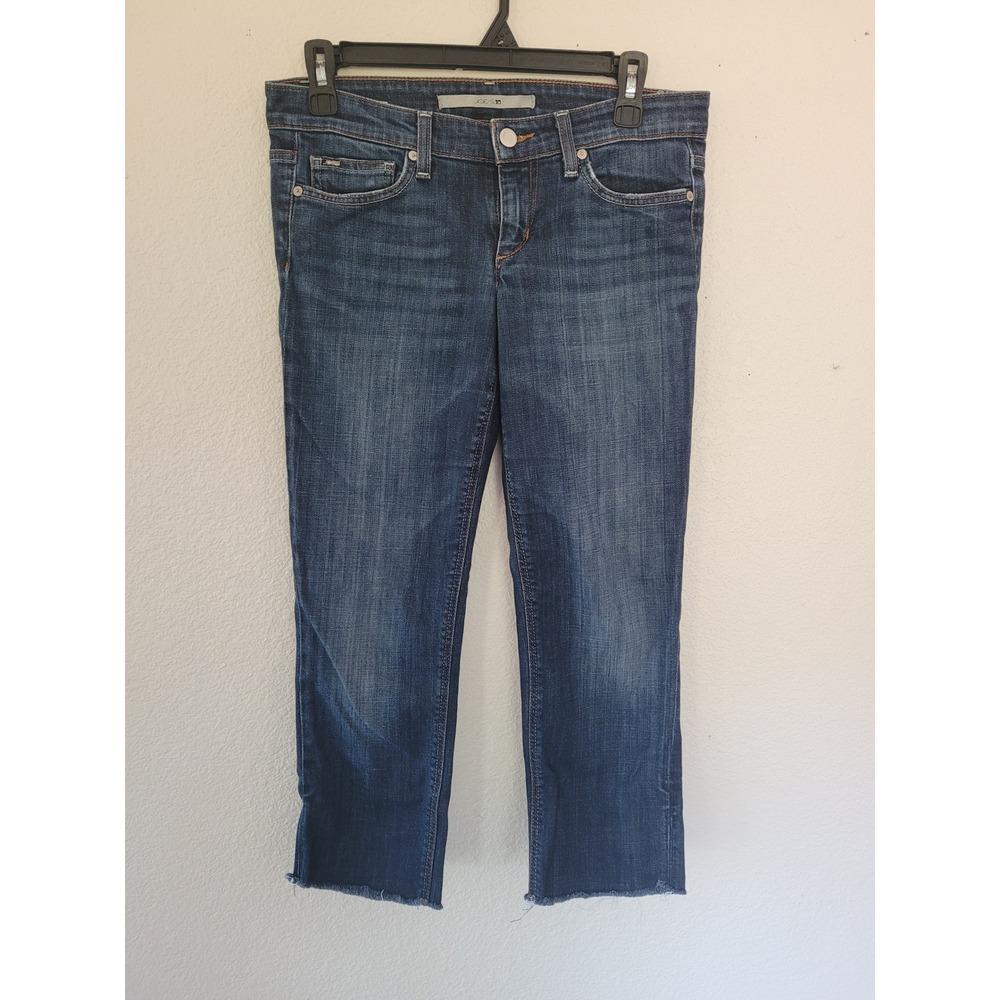 Joe's Jeans Women's Size 27 Blue Denim Crop Jeans Frayed Hem‎ #19